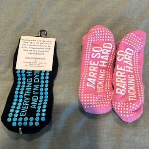Barre grip socks, 1 set NWT other used. Willing to sell separately.